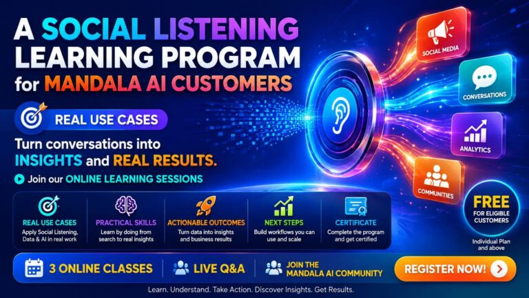 Mandala AI Social Listening Learning Program For Customers Who Subscribe to Mandala AI Social Listening